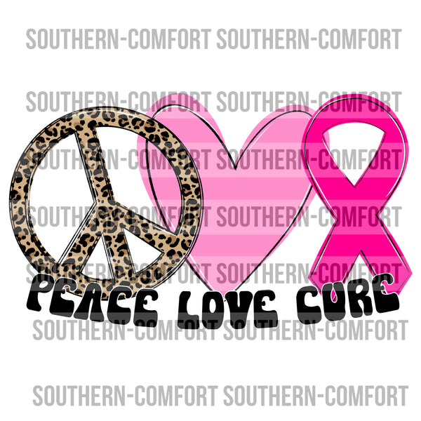 Peace love cure PNG