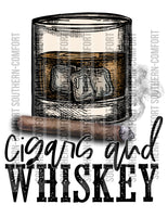 Cigard and whiskey Png file