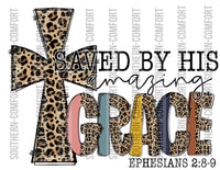 Saved by his amazing grace Png file