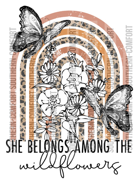 She belongs among the wildflowers Png file