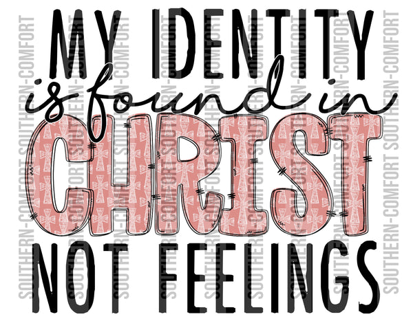 My identity is found in Christ not feelings PNG file